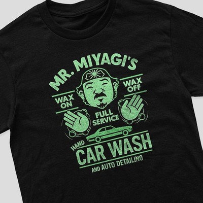 T-Shirt Mr Miyagi Car Wash 90s 80s Karate Kid Cobra Kai