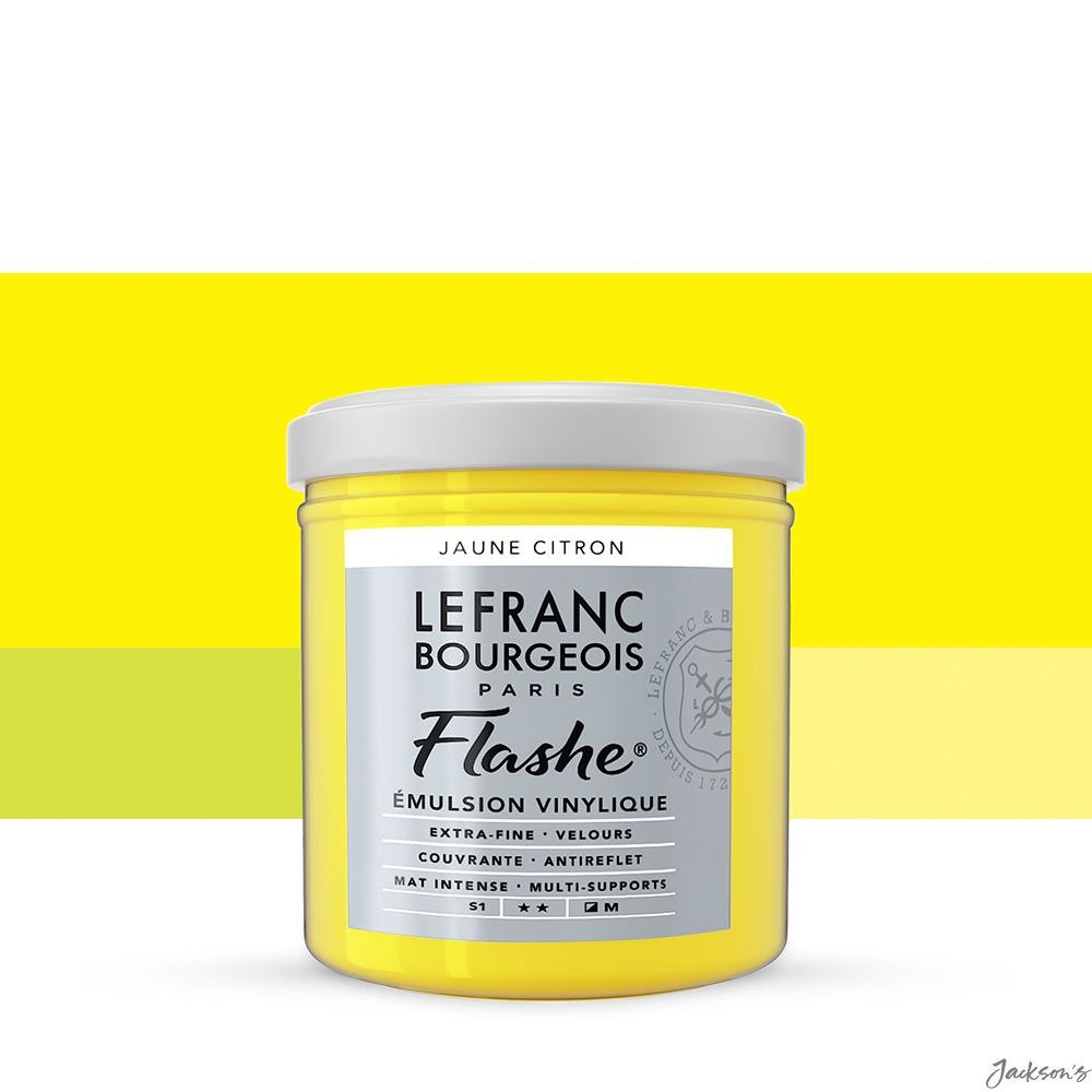 Lefranc & Bourgeois Flashe Vinyl Emulsion Paint 125ml Lemon Yellow Matt Artists