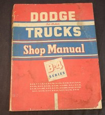 1953 Dodge Job Related Trucks Shop Manual B-4 Series