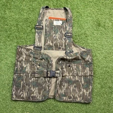 Vintage Mossy Oak Green Leaf Camo Turkey Hunting Vest Size XL Made In USA