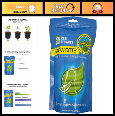 24oz Grow Dots Classic - One-Time Nutrient Release for Soilless Media, Easy Use