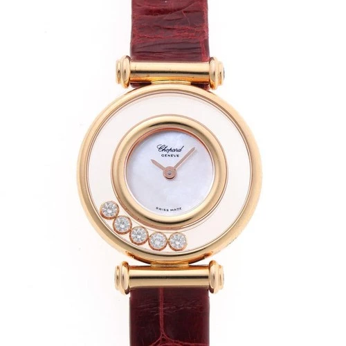 Chopard Happy Diamonds 20/4780/01-20 Quartz White Dial Rose Gold Women's Watch