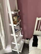 3 IKEA White Leaning, Wall Secured Shelves which are Great Space Savers