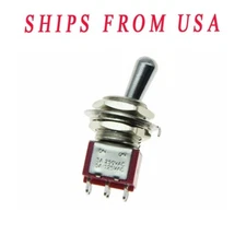 15/32" Guitar/AMP DPDT 2 Way ON/ON Toggle Switch Sealed Fat Bat Toggle Switch