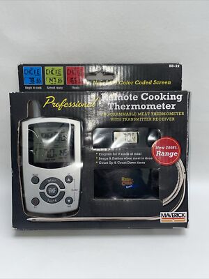 Maverick Professional Programmable Remote Cooking Meat Thermometer 200 Ft Range