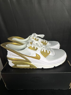 Nike Air Max 90 FlyEase Metallic Gold White FlyEase Men's 11 NO