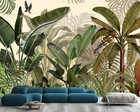 Tropical plants Jungle Leafs Art Wallpaper Mural Removeable Washable Peel &Stick