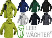 Leibwächter Strickjacke Arbeitsjacke Freizeitjacke mit Kapuze unisex Melange