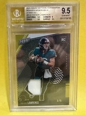 2021 Panini National -Trevor Lawrence Stardust Rookie Rare 1/5, Patch BGS 9.5