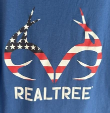 Realtree T-Shirt Blue Short Sleeve Size L