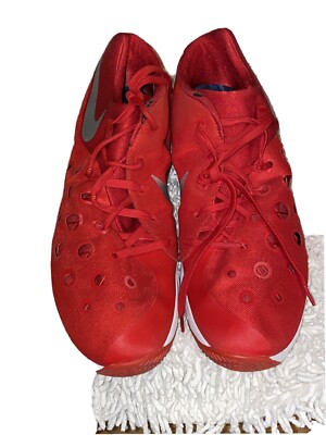 NIKE HyperQuickness 3 University Red Shoes Men's Size 17 812976-603 GUC