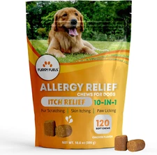Dog Allergy Relief - 120 Count - Dog Allergy Chews Dog Itching Skin Relief for S