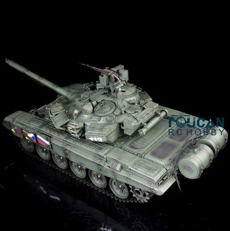 Henglong Plastic Russia T90 RTR RC Tank 7.0 1/16 Green 3938 BB IR 360° Turret - Image 4 of 4