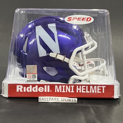 Northwestern Wildcats Speed Mini Helmet Riddell NCAA Licensed Brand New!