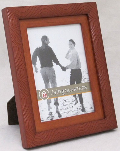 Living Quarters 5x7 Wooden Honey Wood Picture Photo Frame Swirls Well-Made New - Picture 11 of 12