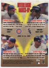 1997 Topps Mystery Interleague Match-Up Chicago Sosa Thomas Grace Belle Card