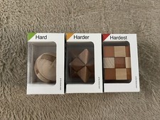 Mensa Wooden Pocket Puzzles Tricky Puzzle Lot Of 3