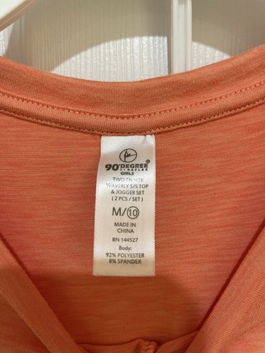 Girls Clothes 90 DEGREE by Reflex Athletic Outfit Top & Matching Joggers Size 10 - Picture 4 of 9