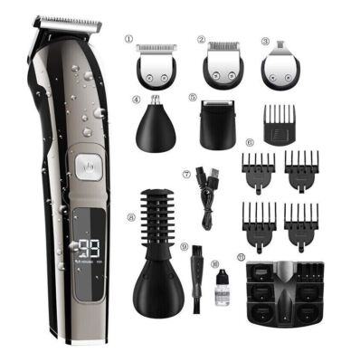 Professional Hair Clippers Trimmer Mens Barber Hair Cutting kit Machine Cordless
