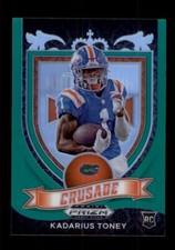 2021 PRIZM DRAFT PICKS #176 KADARIUS TONEY CRUSADE ROOKIE RC GREEN PRIZM 