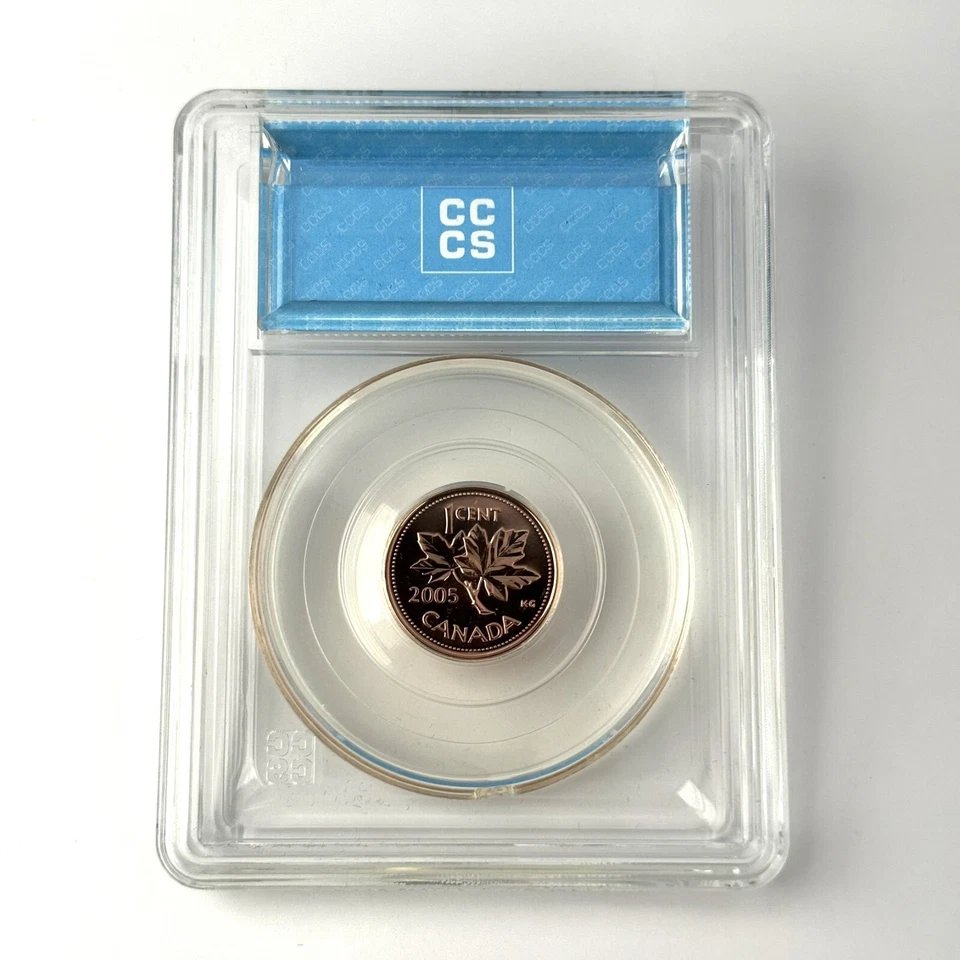 2005P Canada 1 Cent MINT ERROR, Wrong Planchet, Non Magnetic - CCCS GEM UNC67 - Image 2 of 4