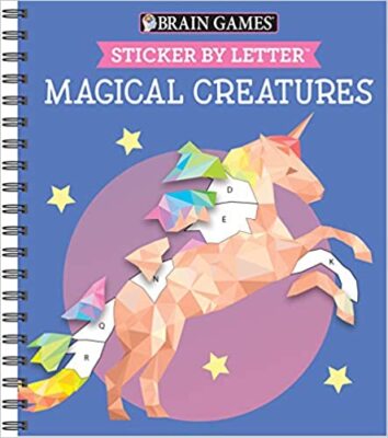 Brain Games - Sticker by Letter SPIRAL BOUND 2021 by Publications Internation...