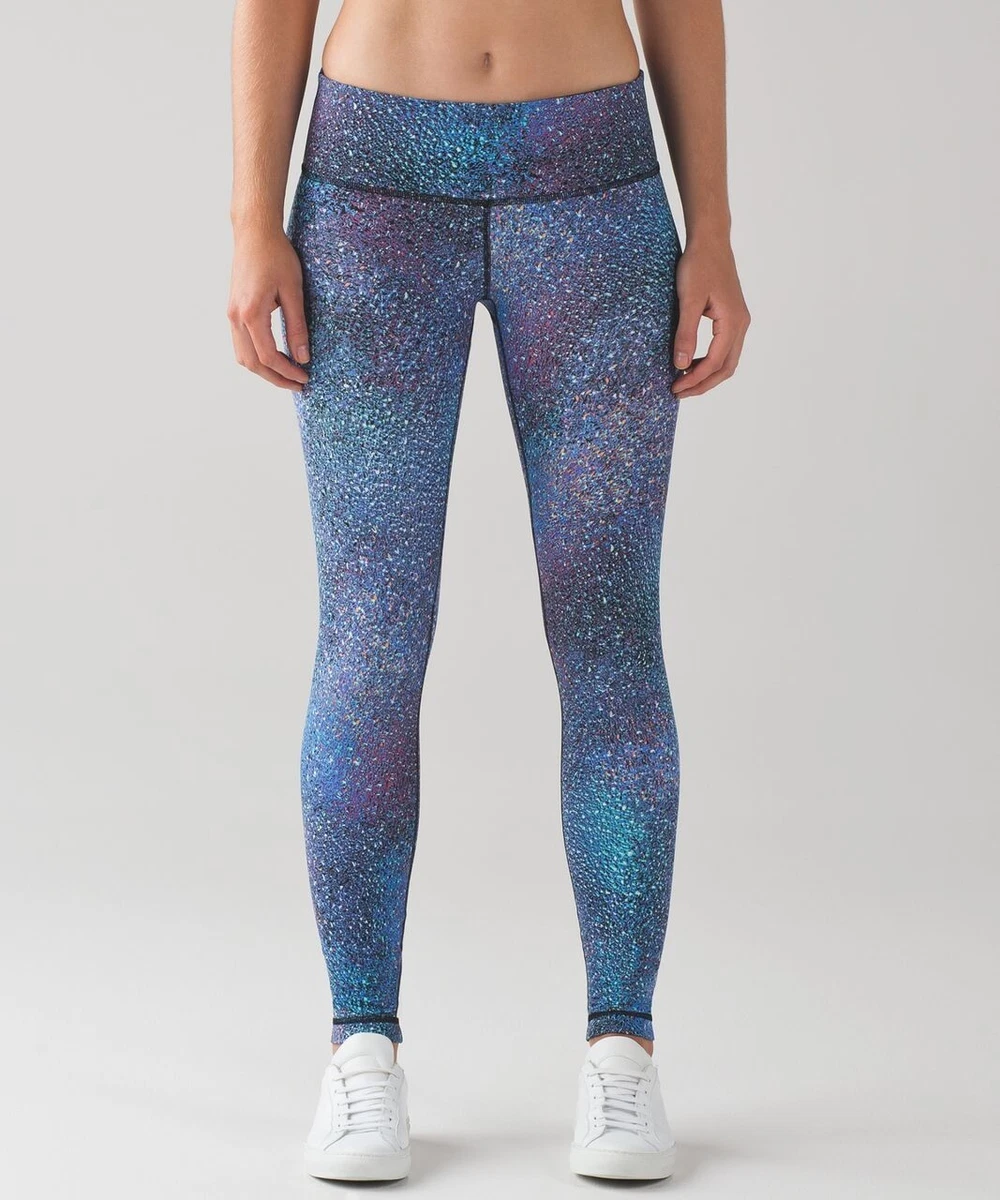 LULULEMON ATHLETICA Strive Multi Black Wunder Under Pant III Leggings size 8