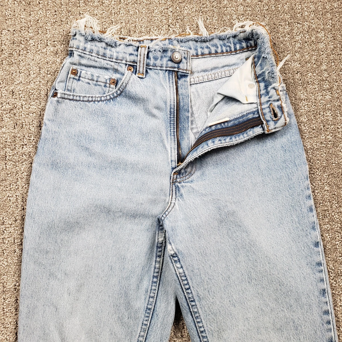 Vtg 80s LEVIS 531 Jeans Women 25x30 Blue High Rise Light Wash