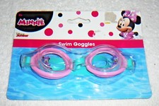 DISNEY SWIM GOGGLES "Minnie Mouse" Pink  Aqua NEW IN PACKAGE