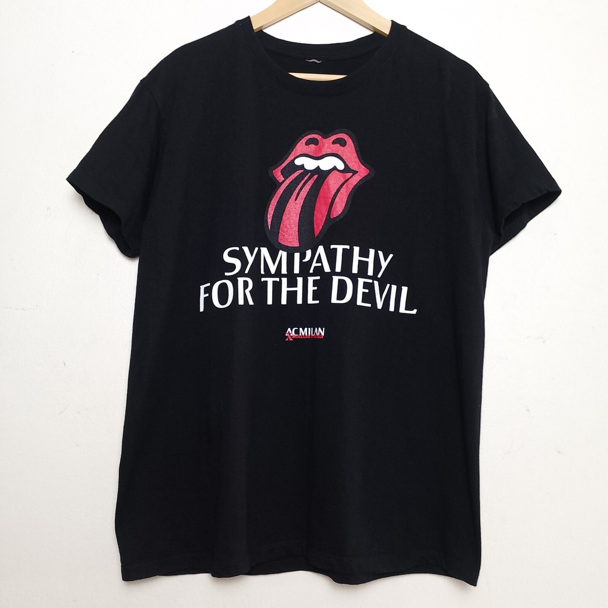 ACMILAN × The Rolling Stones tシャツ BLACK AC Milan x Rolling Stones Sympathy for the Devil Limited