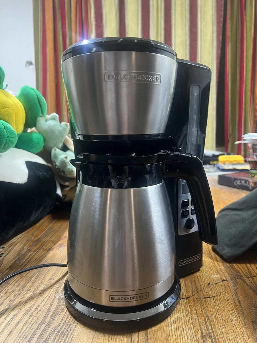 BLACK+DECKER 12-Cup Black/Silver Residential Drip Coffee Maker in the Coffee  Makers department at