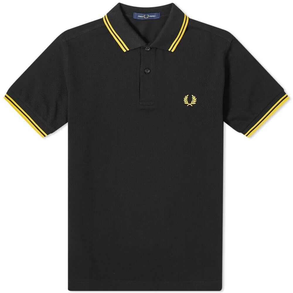 Fred Polo Shirt Yellow S M L XL XXL M3600 Slim Fit Pique Twin | eBay