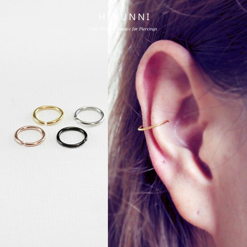 20 g Pendientes de aro pequeño / aro tragus / pendiente de aro de cartílago / oro rosa / 2 piezas - Imagen 7 de 12