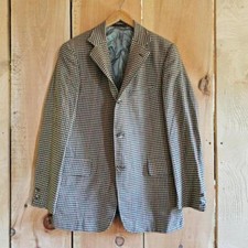 Vintage 80s Abercrombie  Fitch Tweed Sport Coat Suit Jacket Size 42 Long Brown