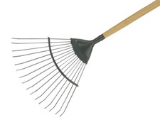 Image of Kent&Stowe 70100262 Carbon Steel Long Handled Lawn & Leaf Rake, FSC�