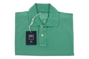 Fedeli 38US/48EU Grass Green Cotton Polo Shirt | eBay