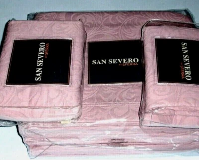 Sferra Hannah Lavender Queen 5 PC Coverlet Shams Set Cotton Matelasse Scroll New - Image 1 of 4