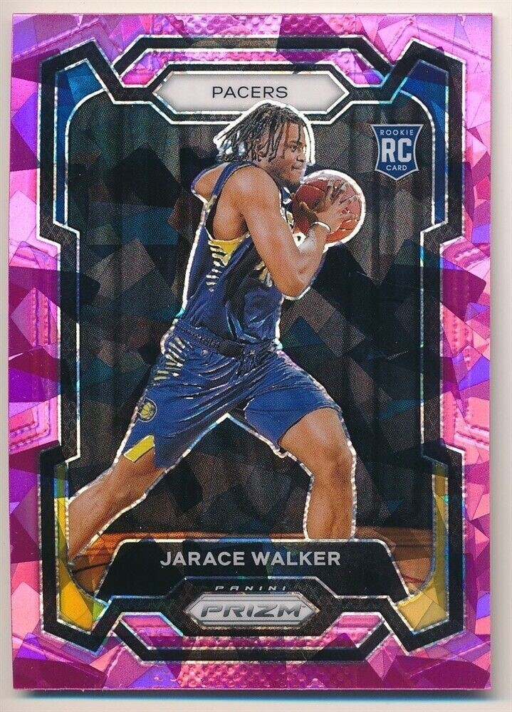 JARACE WALKER 2023/24 PANINI PRIZM #168 RC ROOKIE PINK ICE PRIZMS PACERS MINT SP