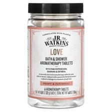 J.R. WATKINS LOVE BATH  SHOWER AROMATHERAPY TABLETS - 6 TABLETS
