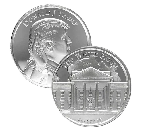 President Donald Trump - 2 Oz Ultra High Relief .999 pure Silver Bullion Round