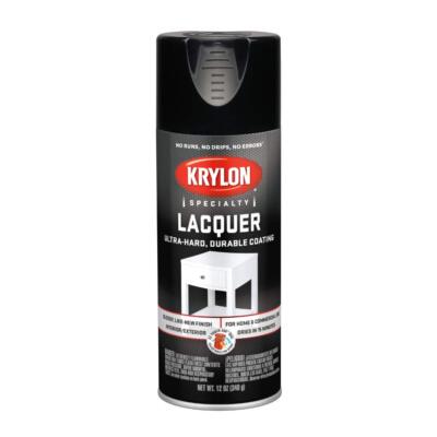 	Krylon K07030 Lacquer Spray Paint Gloss Black 12 Ounce Aerosol	