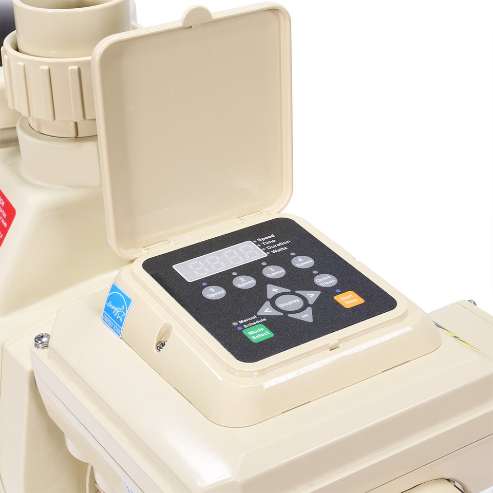 2HP HighFlo Variable Speed Swimming Pool Pump Inground 230V w/ Timer