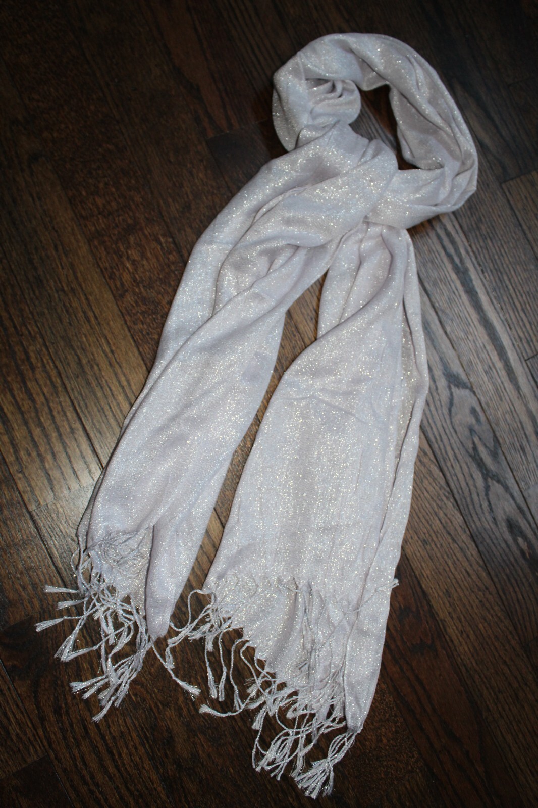 Lightweight Rectangle Scarf 31x80" Solid Metallic… - image 8