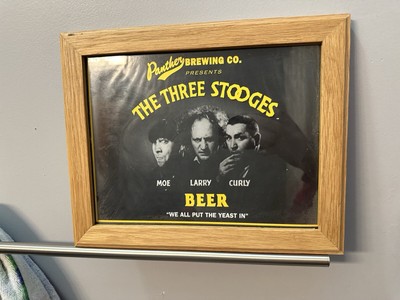 The Three Stooges Framed Photo Panther Brewing Co 12 x10 