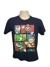 2013 Nintendo Super Mario Characters Kids Large Blue TShirt Toad Yoshi Luigi DK