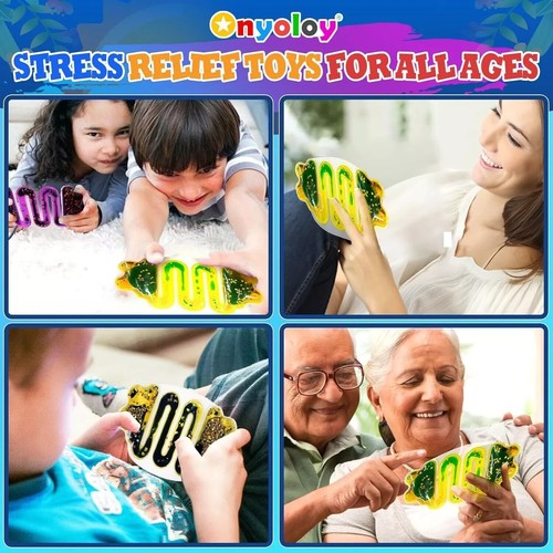 Juguetes sensoriales inquietos ansiedad alivio del estrés autismo TDAH gel líquido táctil niños - Imagen 5 de 15