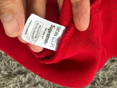 Sweatshirt Supreme Red size 36 FR in Cotton - 26118467