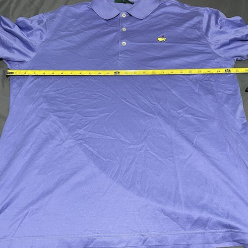 The Masters Polo Shirt Men’s XL 100% Pima Cotton Golf Preppy Outdoor Purple Flag - Picture 7 of 10