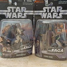 Hasbro Star Wars Saga Collection Firespeeder Pilot & Lushros Dofine  022 &   023