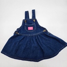Vintage OshKosh B'gosh Denim Jumper Dress Size Toddler 24 Months